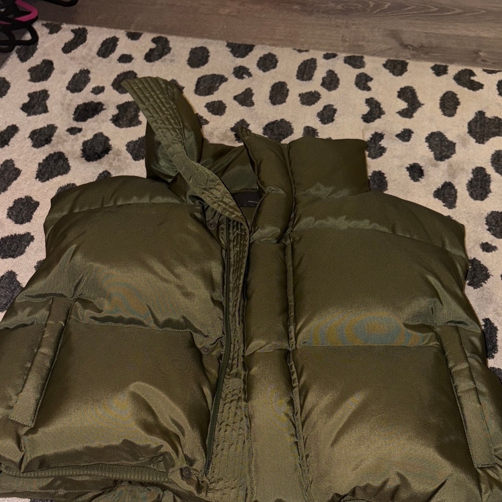 WARDROBE.NYC Khaki Puffer Vest